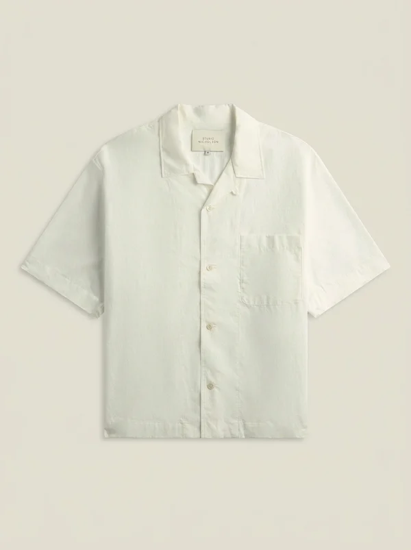 Studio Nicholson Agios Short Sleeve Shirt - Optic White