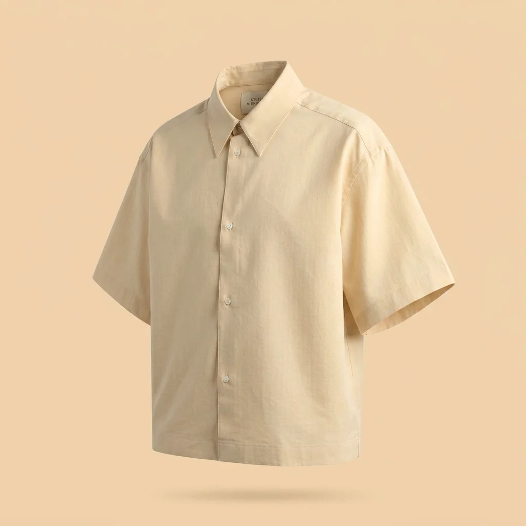 Studio Nicholson Sanko Short Sleeve Shirt - Antique White