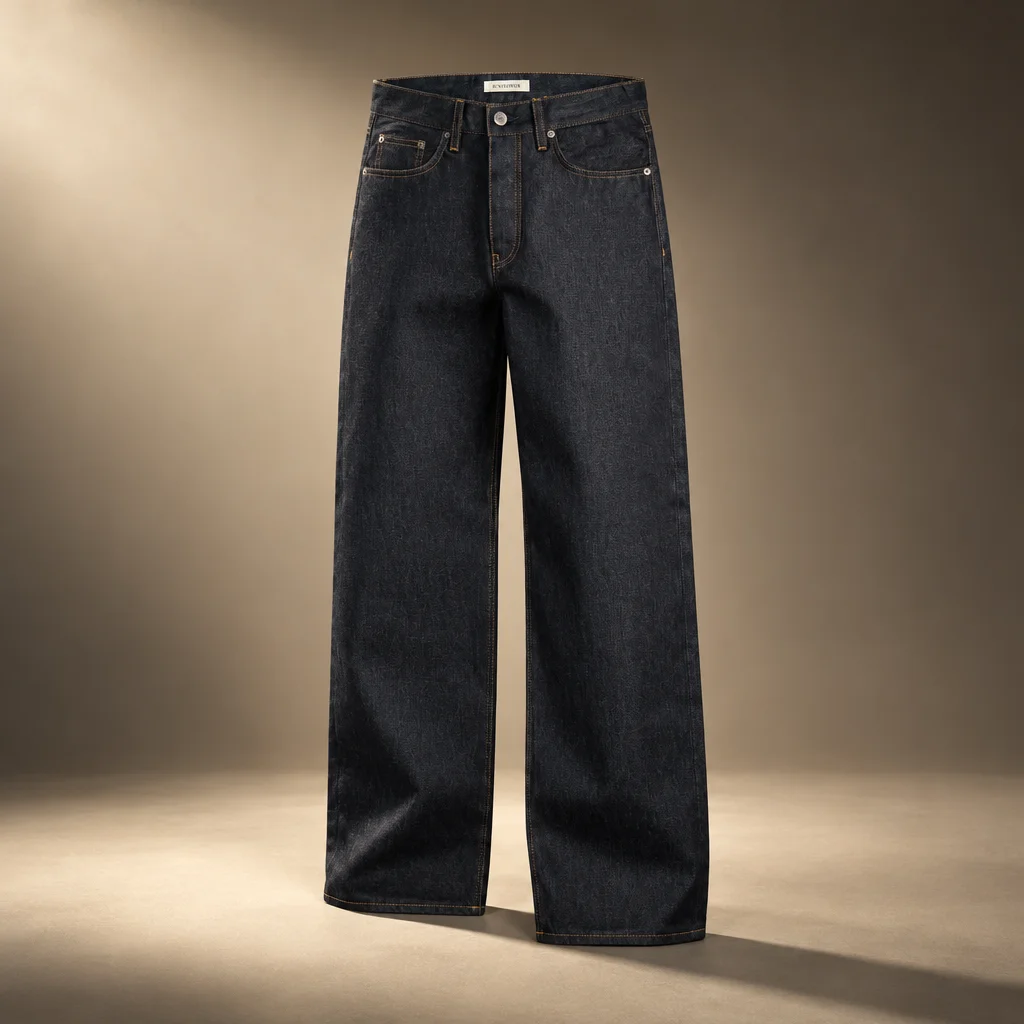 Sunflower Loose Raw Selvedge Denim Jean - Raw Indigo