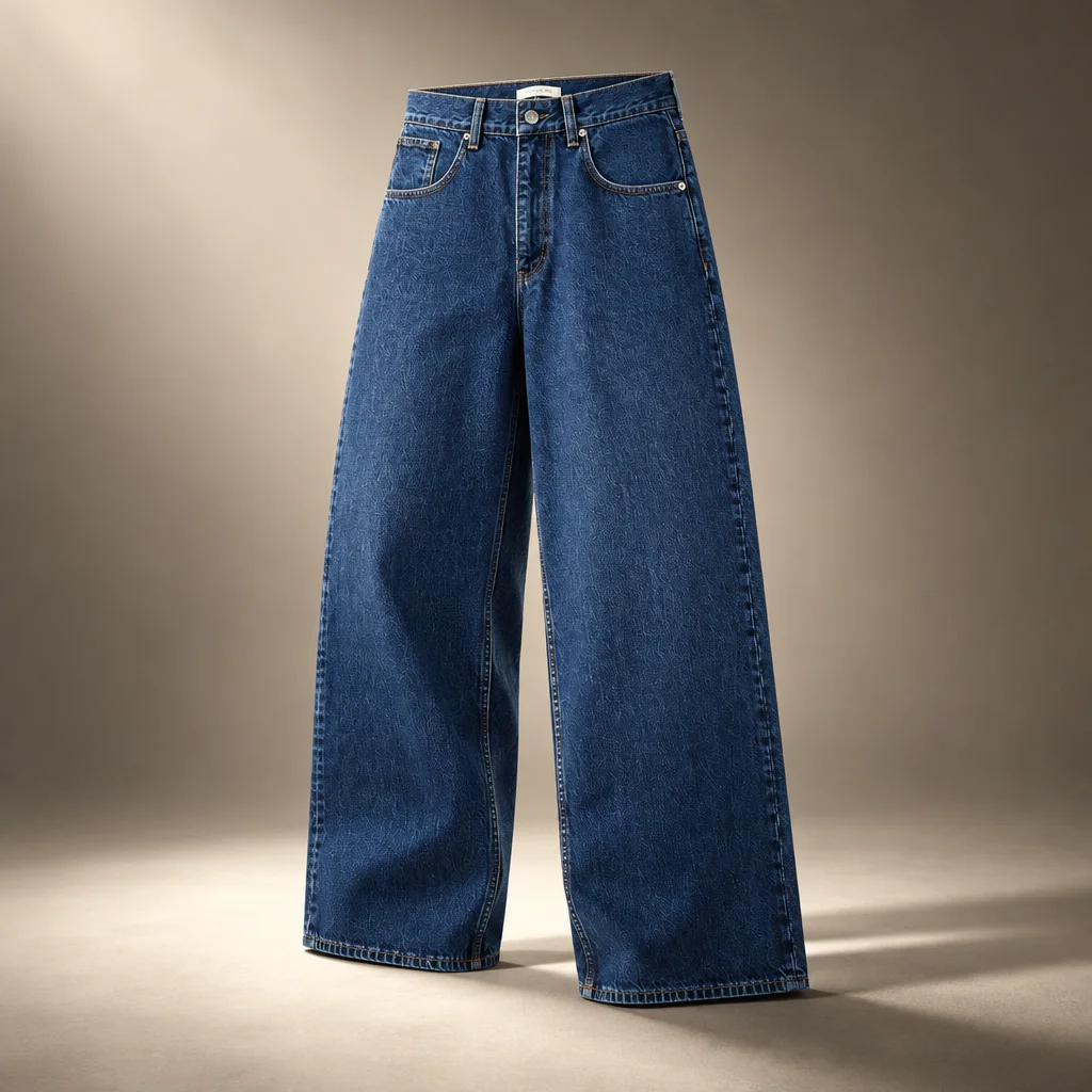 Sunflower Super Wide Jean - Blue Wash