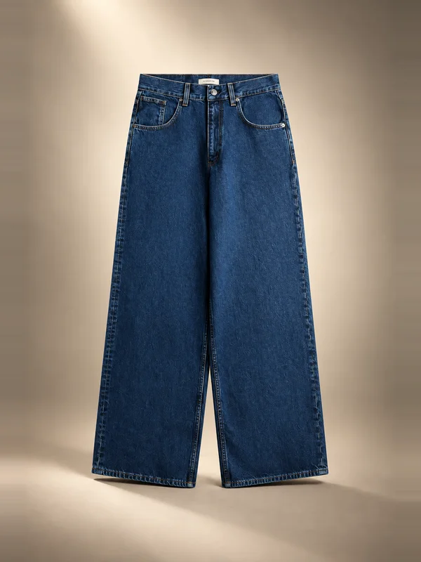Sunflower Super Wide Jean - Blue Wash