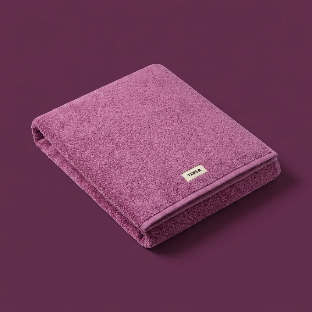 Tekla Bath Mat Magenta