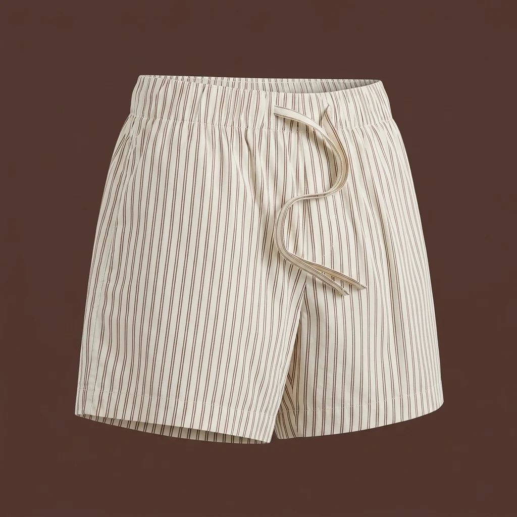 Tekla Poplin Pajama Shorts - Hopper Stripes