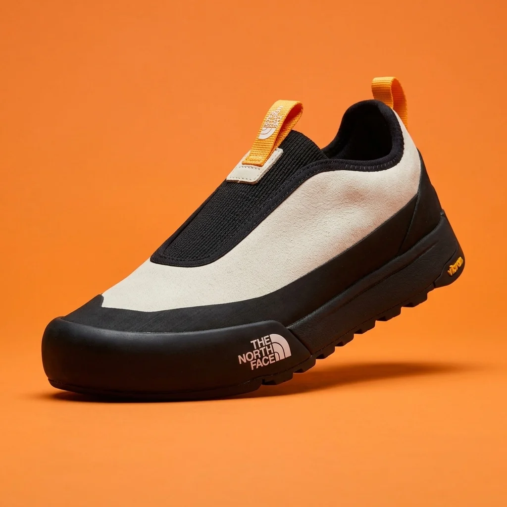 The North Face Off-White & Black Clyffe Slip-On Sneakers