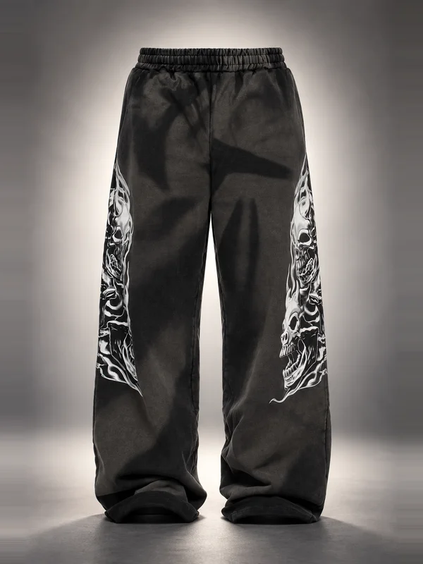 Thug Club Black Six Riding Skull Sweatpants