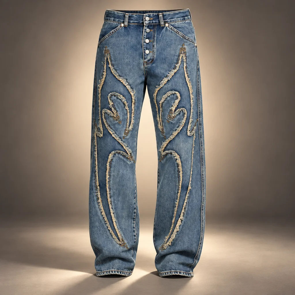 Thug Club Blue Reverse Applique Denim Jeans