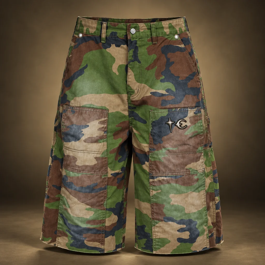 Thug Club Khaki TC Tainted Camo Shorts