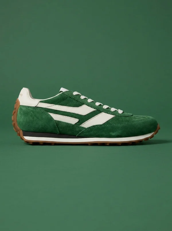 TOM FORD Green Suede Mick Sneakers