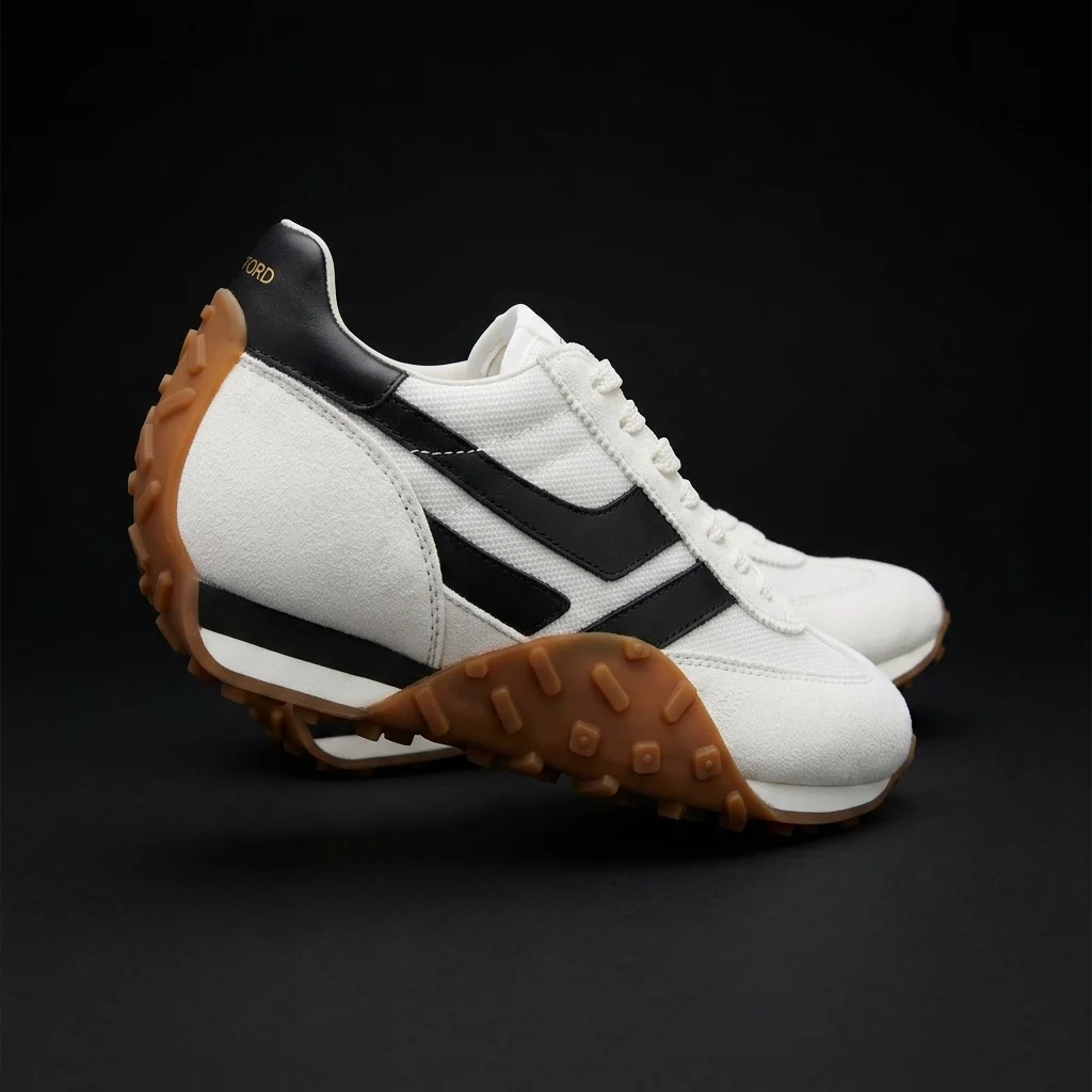 TOM FORD White Suede Mick Sneakers