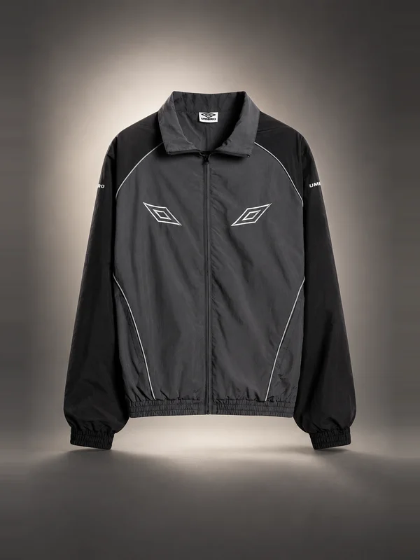 Umbro by Slam Jam Eyes Track Top - Dark Grey & Black