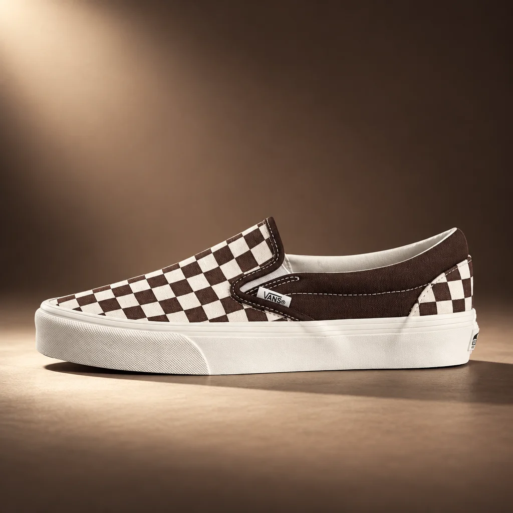 Vans Classic Slip-On Shoe Checkerboard Demitasse Brown