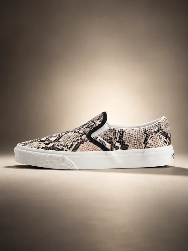 Vans Classic Slip-On Python Turtledove White
