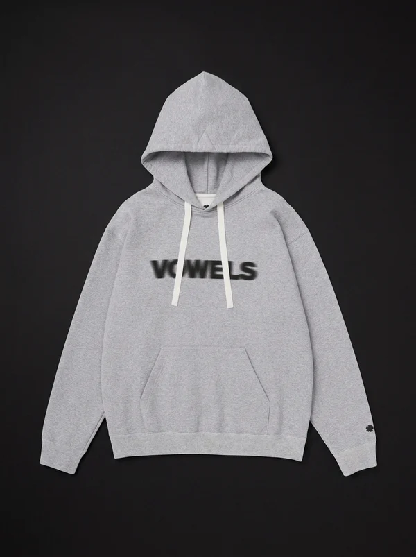 vowels Blur Hoodie - Grey Heather