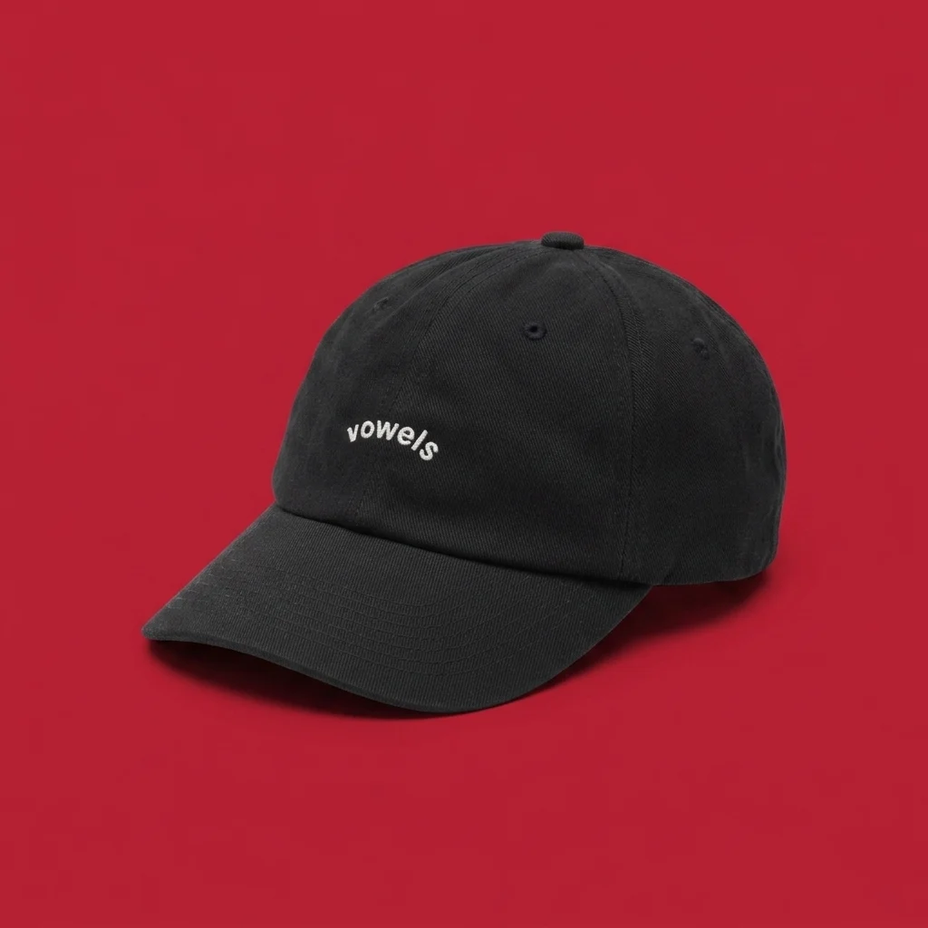 vowels Cotton Twill Cap - Silver