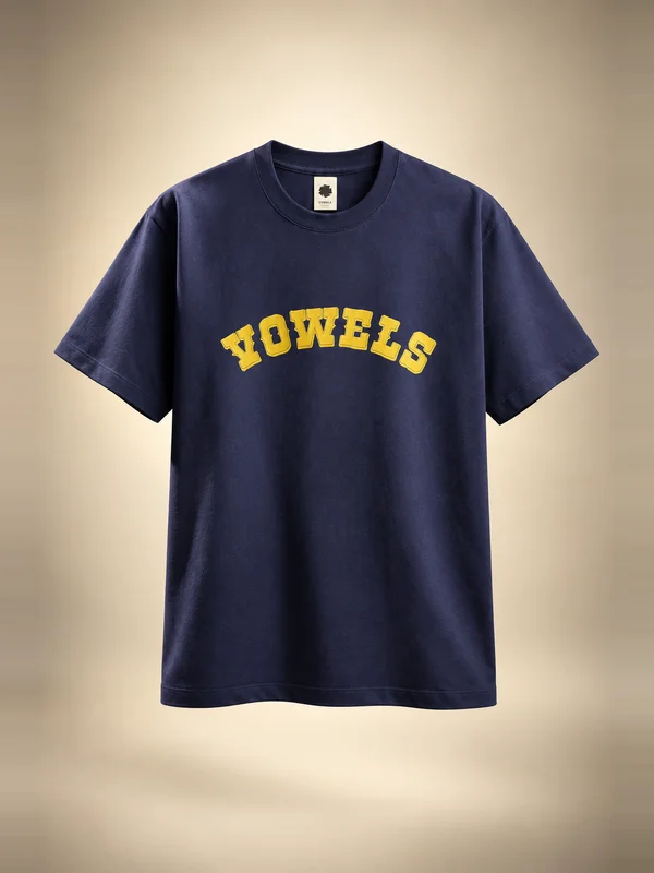 vowels Cowboy Tee - Navy