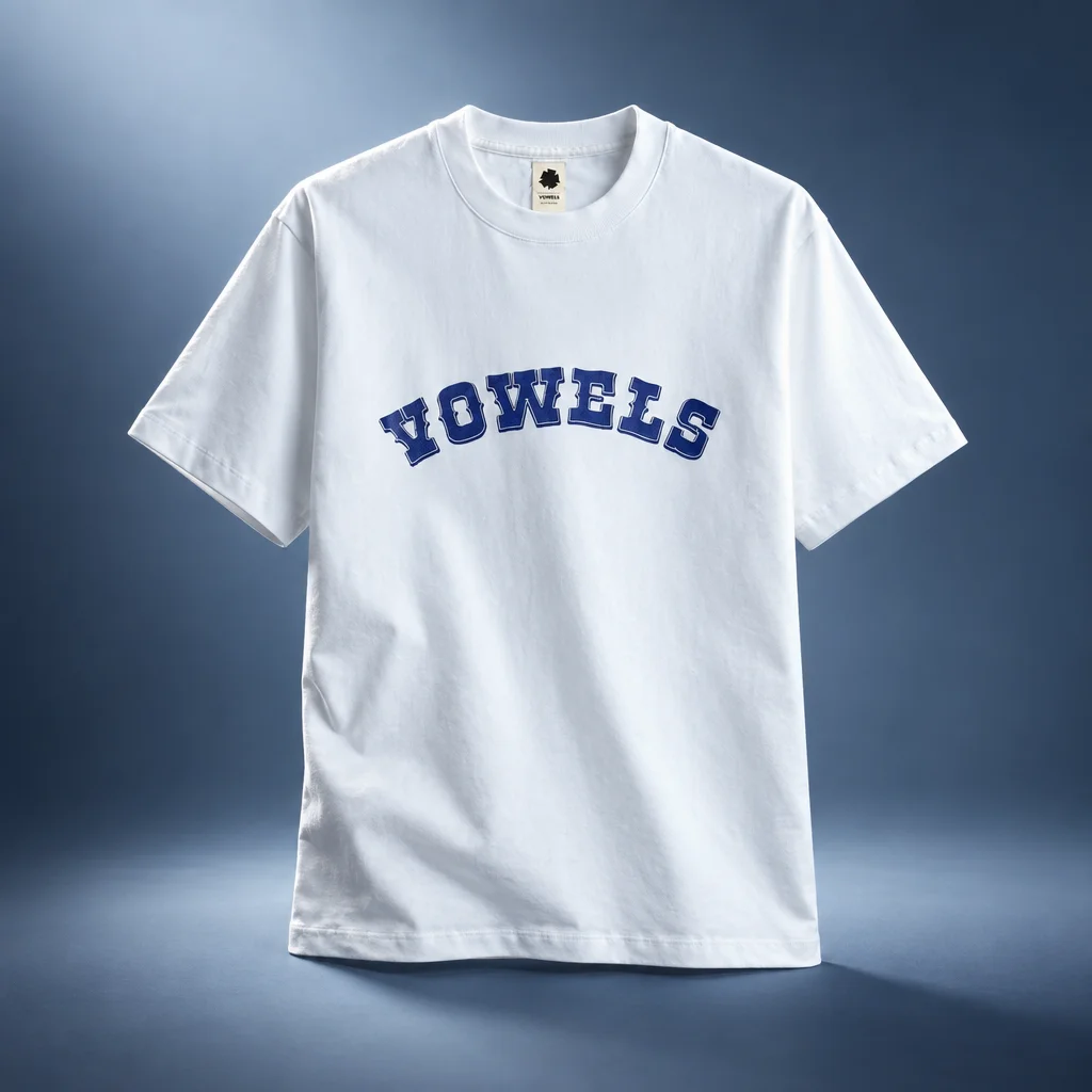 vowels Cowboy Tee - White