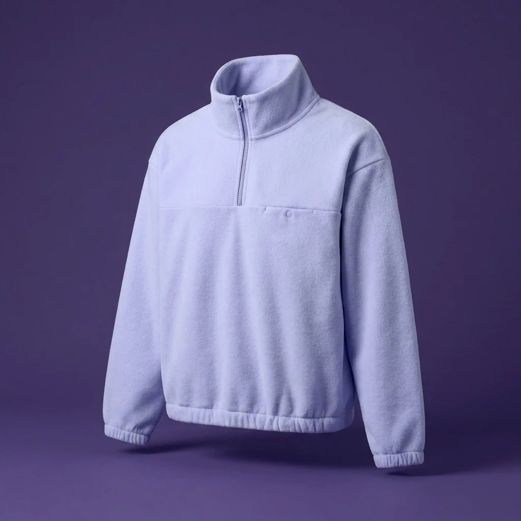 vowels Fleece Quarter Zip - Purple