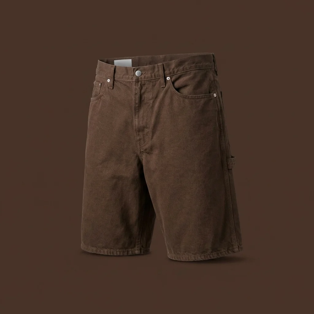vowels Overdyed Painter Short - Brown