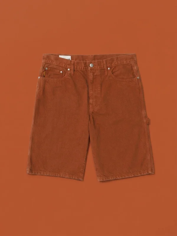 vowels Overdyed Painter Short - Persimmon