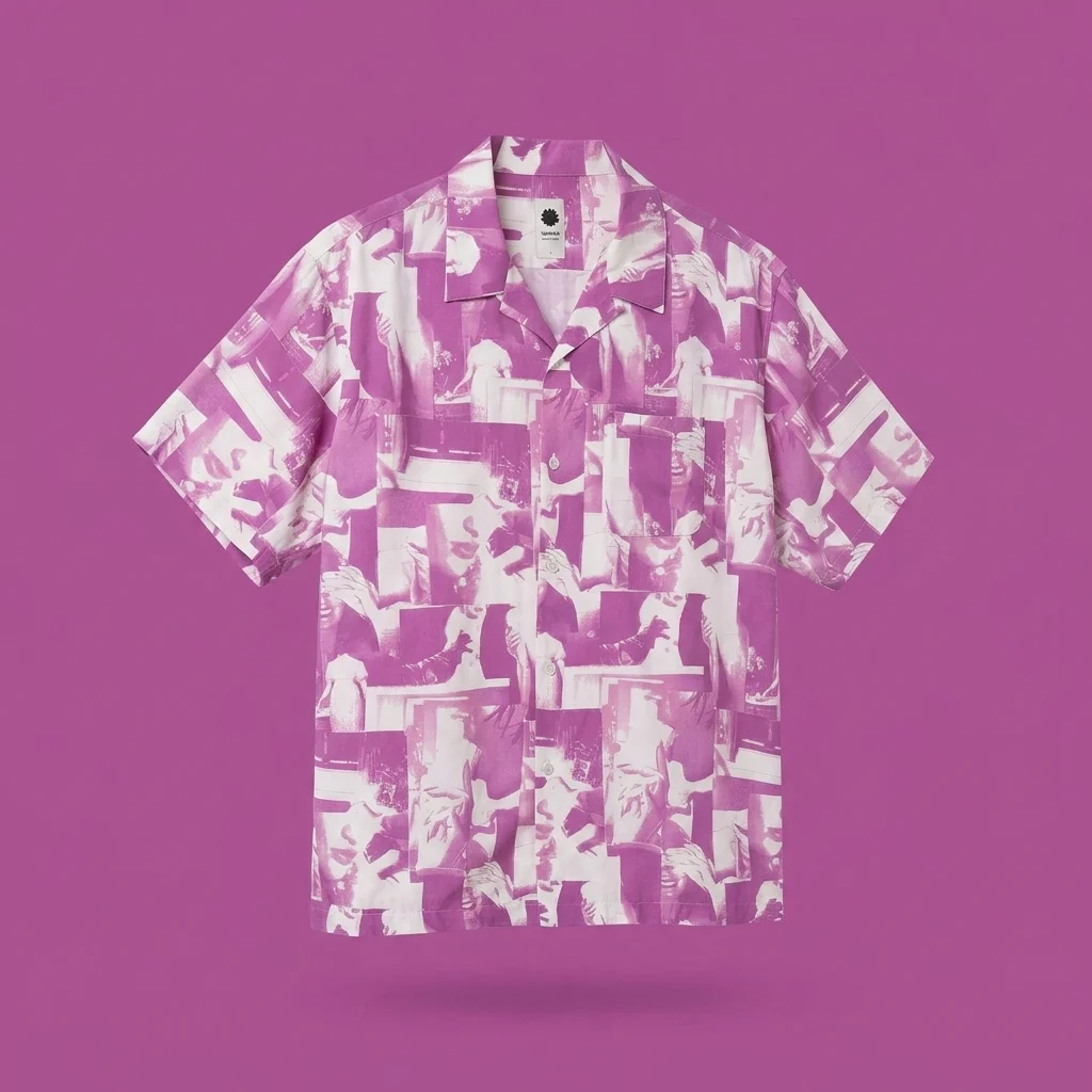 vowels Printed Still Shirt - Rose