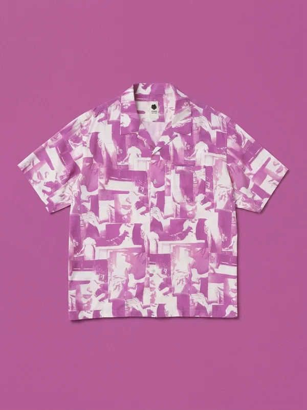 vowels Printed Still Shirt - Rose