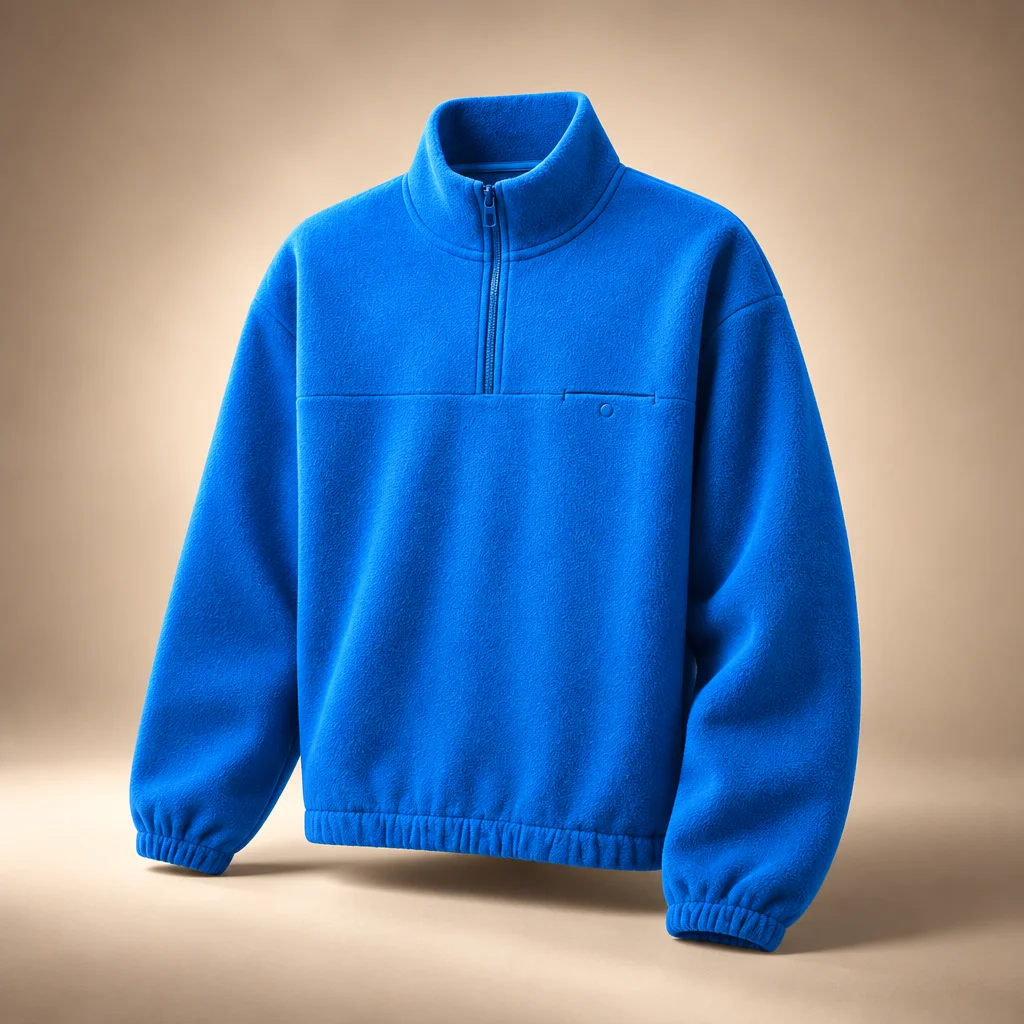 vowels Quarter Zip - Blue