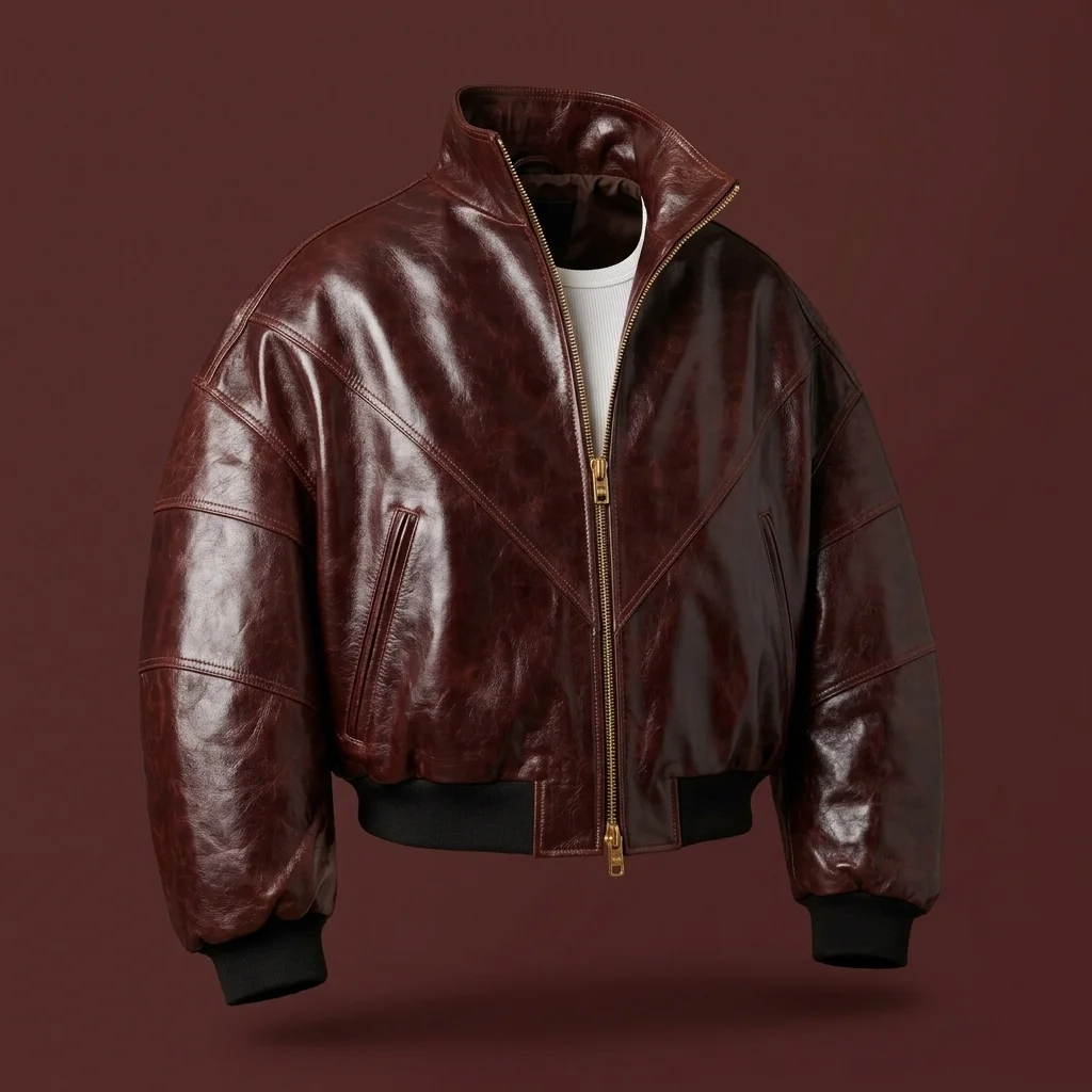 WILLY CHAVARRIA Brown Ruff Rider Leather Jacket