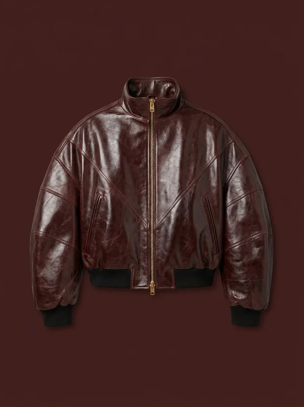 WILLY CHAVARRIA Brown Ruff Rider Leather Jacket