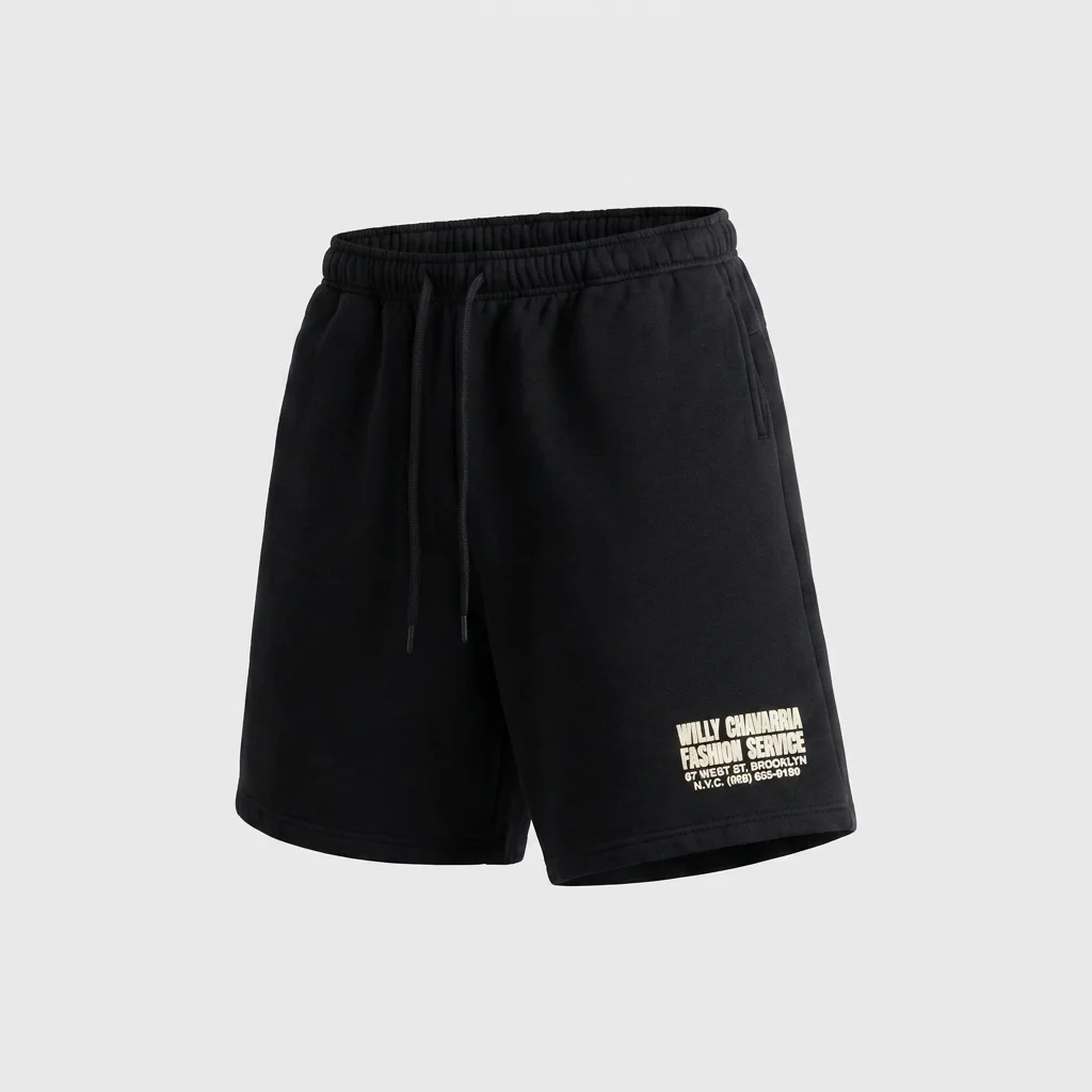 Willy Chavarria Fashion Services Buffalo Sweatshort - Black