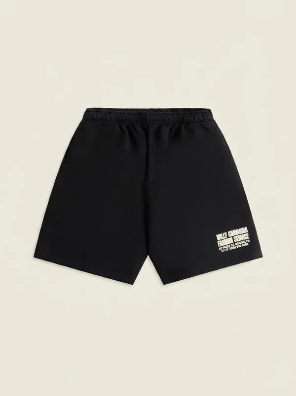 Willy Chavarria Fashion Services Buffalo Sweatshort - Black